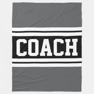 Manta Polar COACH Atletismo Rayos de Carreras Gris Blanco Negr