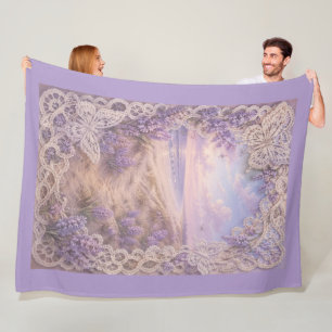 Manta Polar Coastal Romance: Lavender Dunes & Lace Butterflies