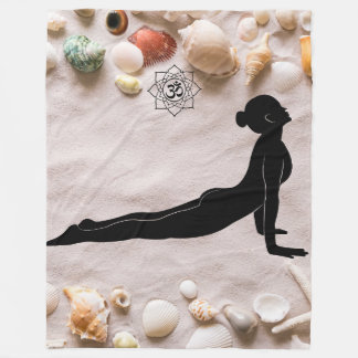 Manta Polar Coastal Serenity: Cobra Pose with Om Mandala