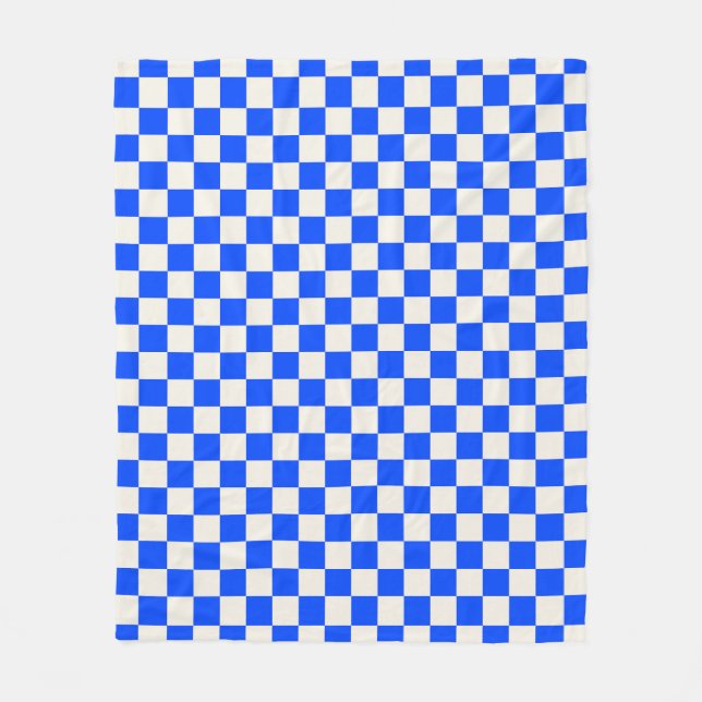 Manta Polar Cobalt and cream checkerboard pattern (Anverso)