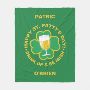 Manta Polar cobertizo de fleece con nombre personalizado de St