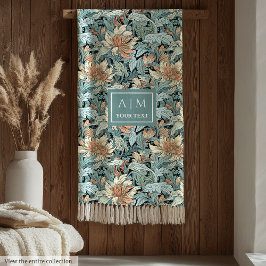 Manta Polar cobertizo florido pastel estilo Morris intemporal