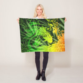 Manta Polar Cobertor cores do reggae com leão e a natureza