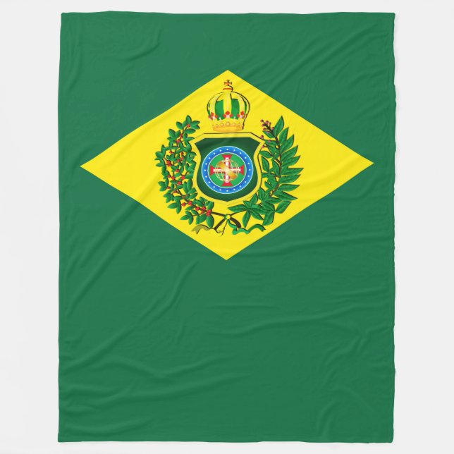 Manta Polar Cobertor de Lã Bandeira Imperial do Brasil (Anverso)