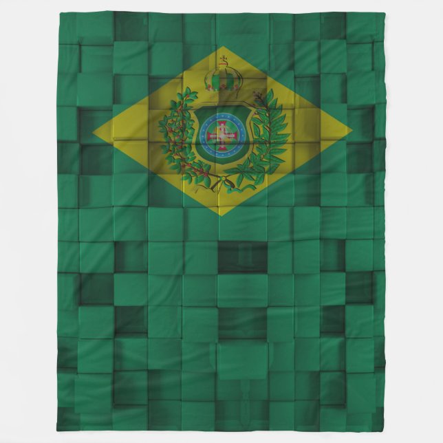 Manta Polar Cobertor de Lã Bandeira Imperial do Brasil (Anverso)