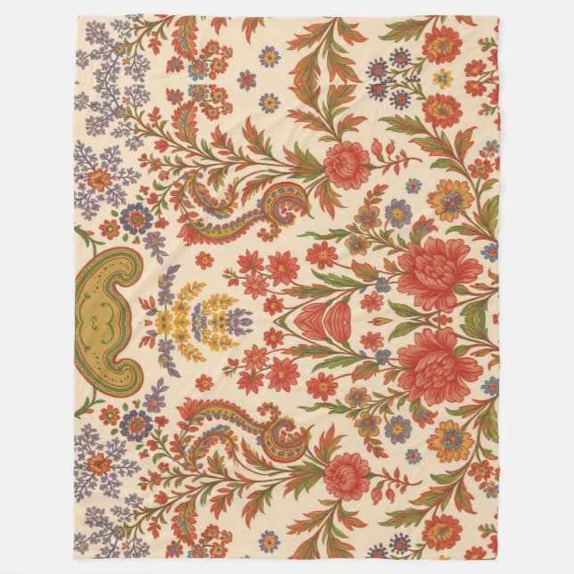 Manta Polar Cobertor de Lã Flores de Zínnia em artes (Anverso)