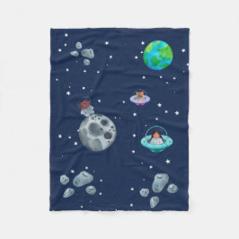 Manta Polar Cobertor De Velo Space themed blanket.