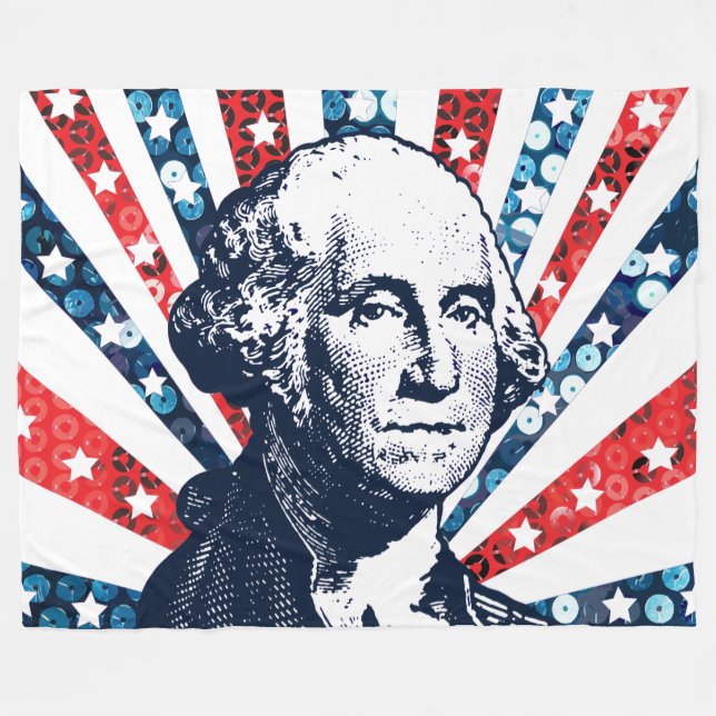 Manta Polar cobertor secuin george washington (Frente (Horizontal))