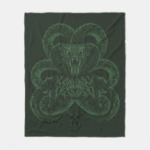Cobra Art Déco Verde | Serpiente Simétrica Ornamen