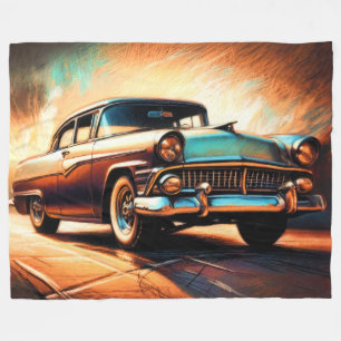 Manta Polar Coche de antigüedades Hard Pastel