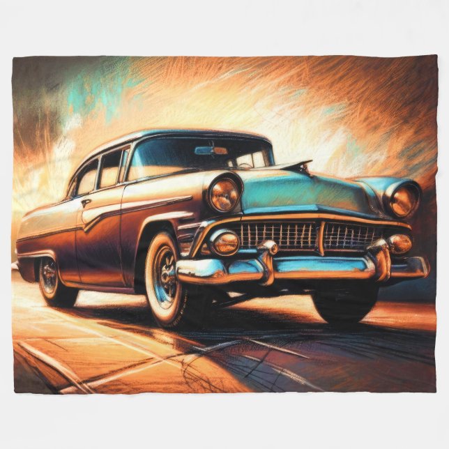 Manta Polar Coche de antigüedades Hard Pastel (Frente (Horizontal))
