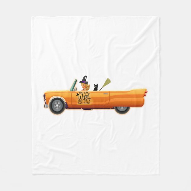 Manta Polar coche de halloween (Anverso)