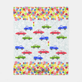 Manta Polar Coches y puntos de polka personalizados