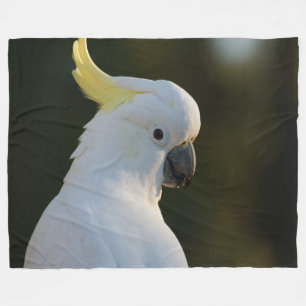 Manta Polar Cockatoo blanco exótico