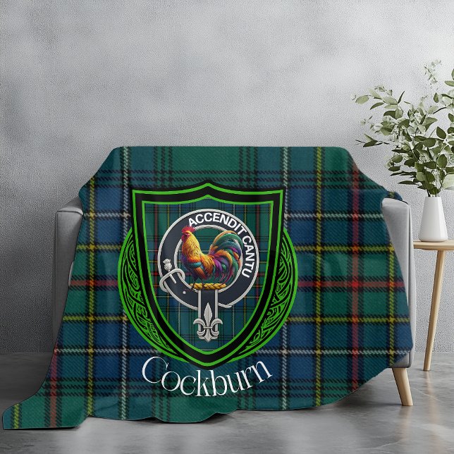 Manta Polar Cockburn Scottish Clan Tartan Crest (Subido por el creador)