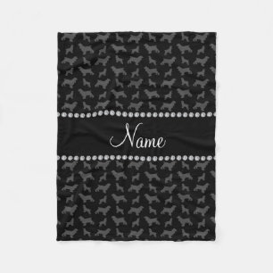 Manta Polar Cocker spaniel negro conocido personalizado