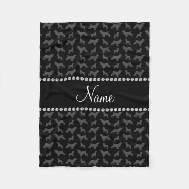 Manta Polar Cocker spaniel negro conocido personalizado (Anverso)