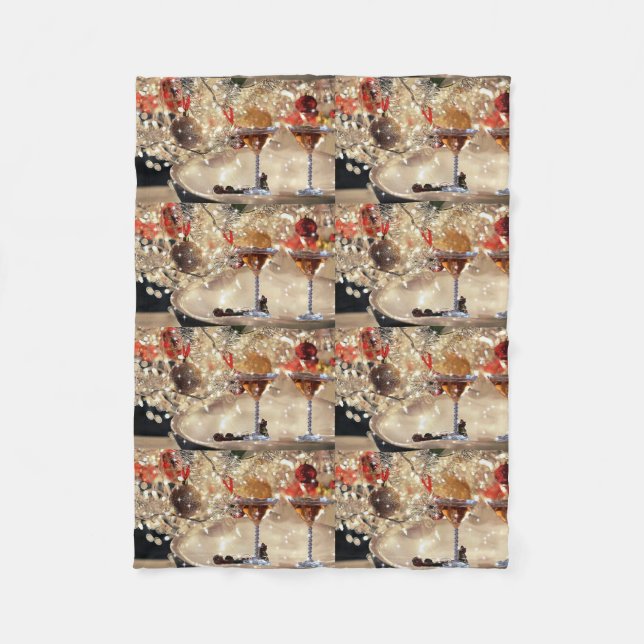MANTA POLAR *COCKTAILS GALORE* NAVIDADES BLANKET (Anverso)