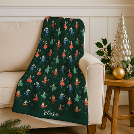 Manta Polar Cóctel personalizado de cascanueces de Navidad