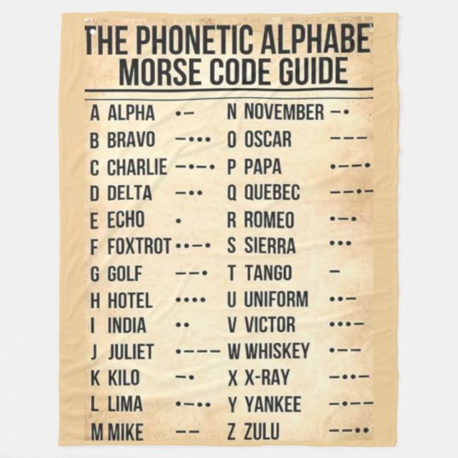 MANTA POLAR CÓDIGO DE MORSE (Anverso)