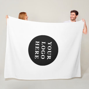 Manta Polar Código QR negro elegante y elegante