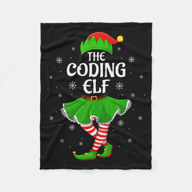 Manta Polar Coding Elf Christmas Family Girls Women Elf Squad  (Anverso)