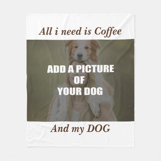 Manta Polar Coffee and my Dog Throw Pillow (Anverso)