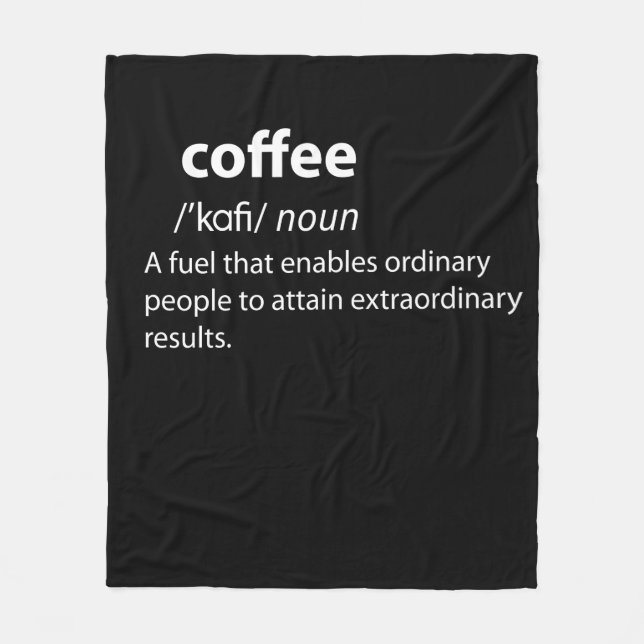 Manta Polar Coffee Funny Dictionary Definition (Anverso)