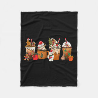 Manta Polar Coffee Hot Cocoa Merry Christmas Xmas Family Pajam