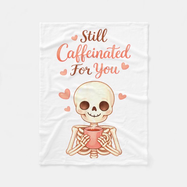 Manta Polar Coffee Is My Valentine Skeleton Valentines Day Cof (Anverso)
