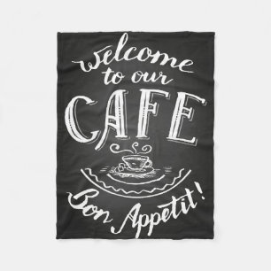 Manta Polar Coffee Lover Bienvenidos A Nuestra Cafetería