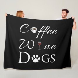 Manta Polar Coffee Wine Dogs Fleece Blanket