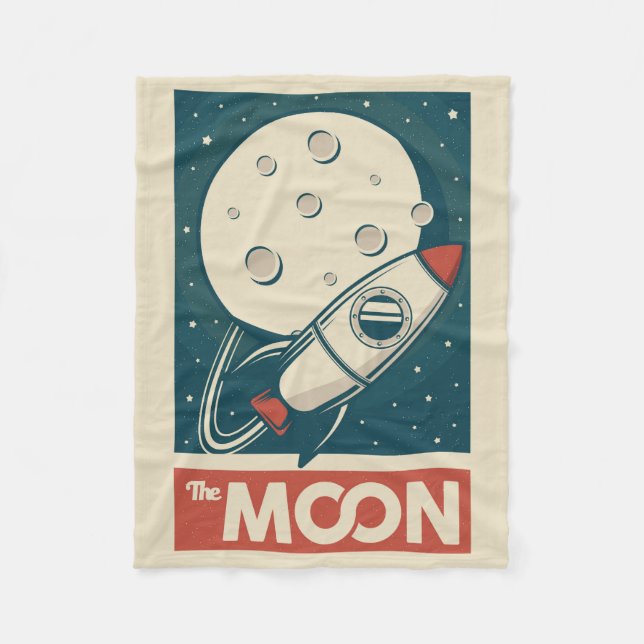 Manta Polar Cohete galaxico Moon Retro  (Anverso)