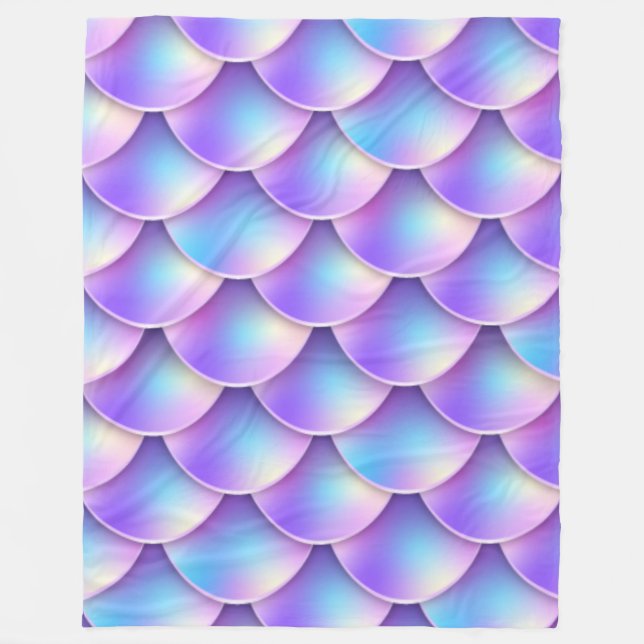 Manta Polar cola de mermaid púrpura (Anverso)