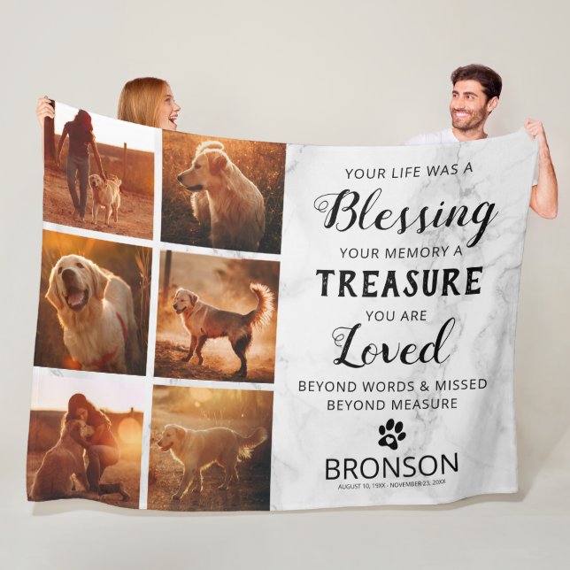 Manta Polar Colage de Fotos Memorial por la Pérdida de una Mas (In situ)