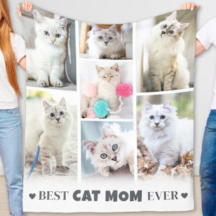 Manta Polar Colage de Fotos Personalizadas Modernas de Mascota