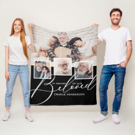 Manta Polar Colaje de 4 fotos en memoria de nuestro ser querid