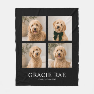 Manta Polar Colaje de fotos personalizadas de mascotas moderna