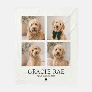 Manta Polar Colaje de fotos personalizadas de mascotas moderna
