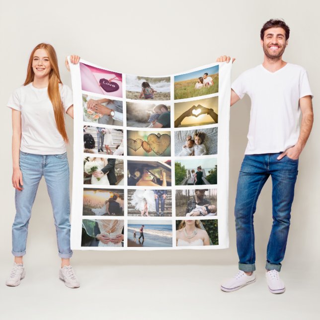 Manta Polar Colaje de Fotos Personalizado (In situ)