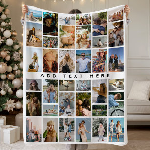 Manta Polar Colaje de fotos personalizado 36 x