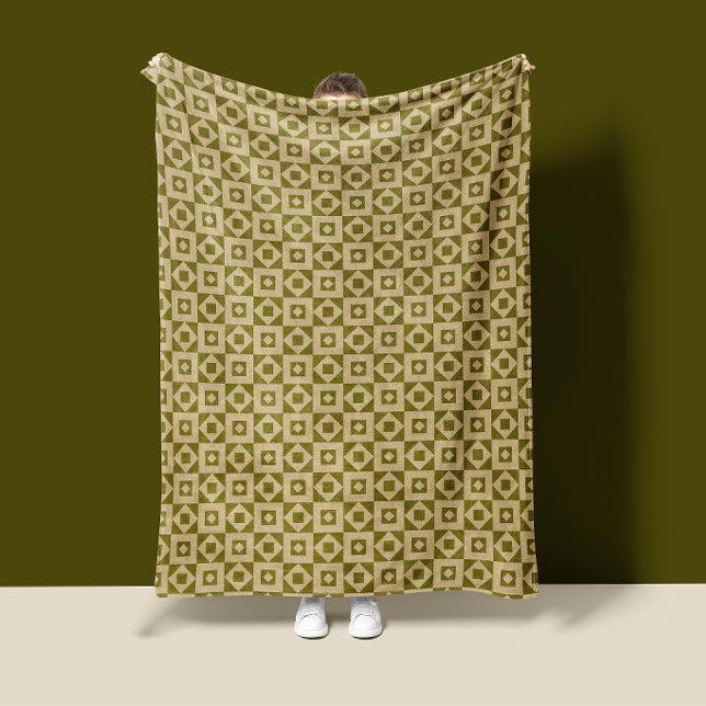Manta Polar Colcha moderna verde oliva vainilla (Subido por el creador)