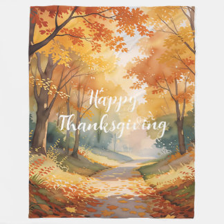 Manta Polar Colección de Acción de Gracias Dorada de Otoño