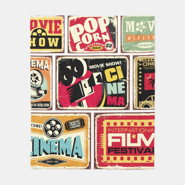 Manta Polar Colección de carteles de estaño de cine de época.  (Anverso)