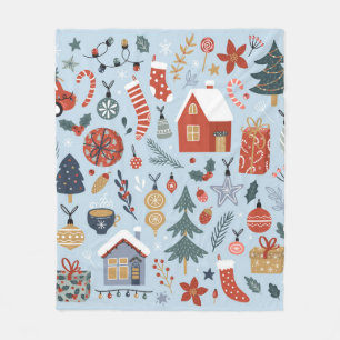 Manta Polar Colección de elementos decorativos de invierno par