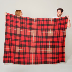 Manta Polar Colección de moda tartán tradicional rojo