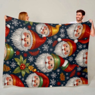 Manta Polar Colección de Navidad de Santa Claus Vintage
