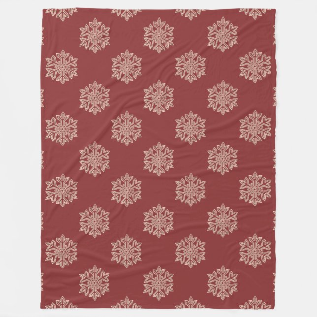 Manta Polar Colección de Navidades simples - Copo de nieve (Anverso)