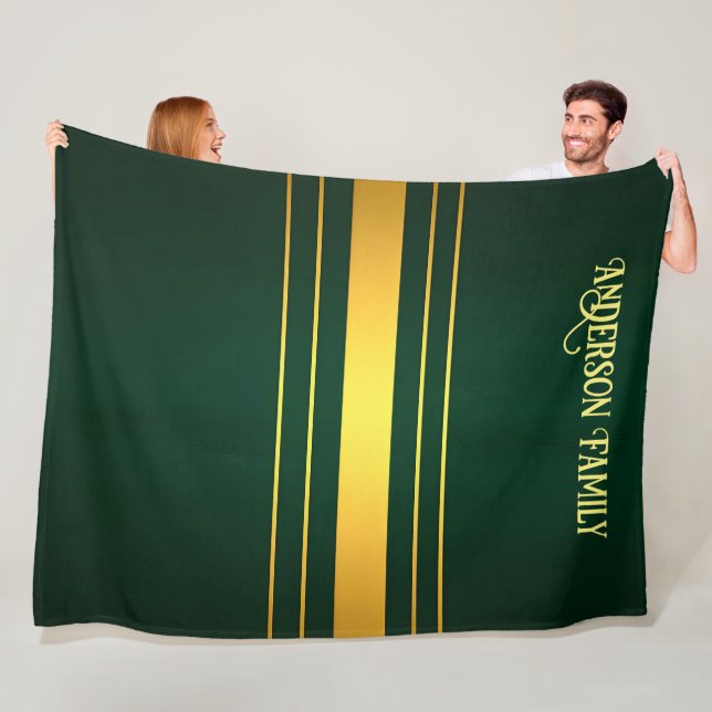 Manta Polar Colección de textura de línea de lujo en Green Gol (In situ)