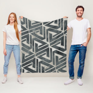 Manta Polar Colección neutral de la teja - geométrica